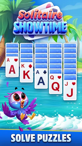 Скачать Solitaire Showtime на телефон — Безлимитные монеты и подсказки — скриншот 1