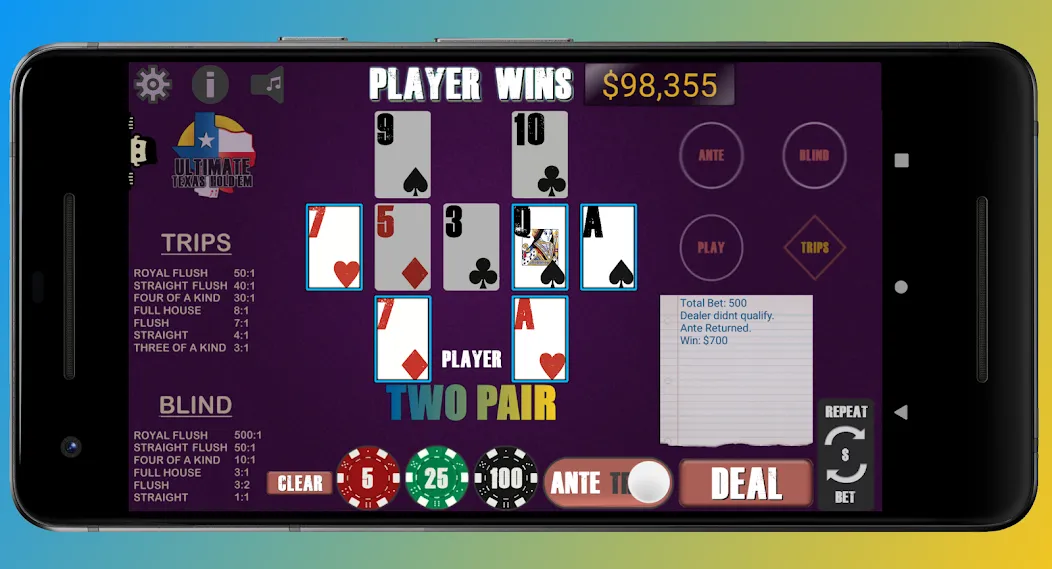 Texas Ultimate Holdem на Андроид — Мод Безлимитные фишки и быстрые выигрыши — скриншот 3 Texas Ultimate Holdem на Андроид — Мод Безлимитные фишки и быстрые выигрыши — скриншот 3