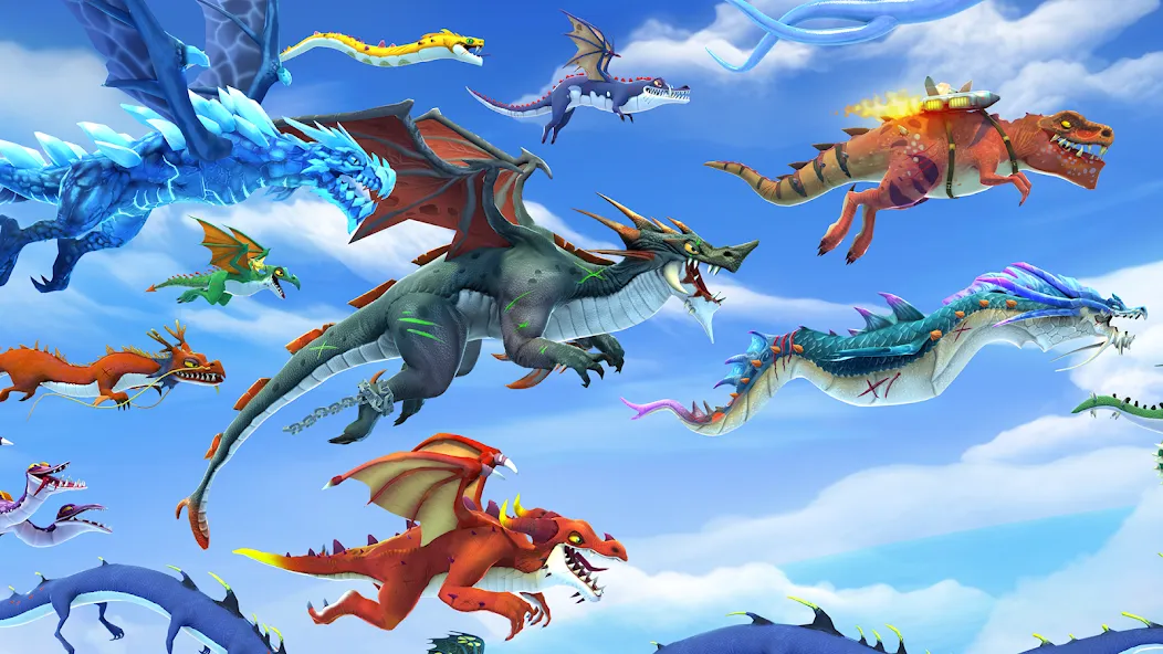 Взлом Hungry Dragon — Безлимитные деньги и усиленный дракон — скриншот 3