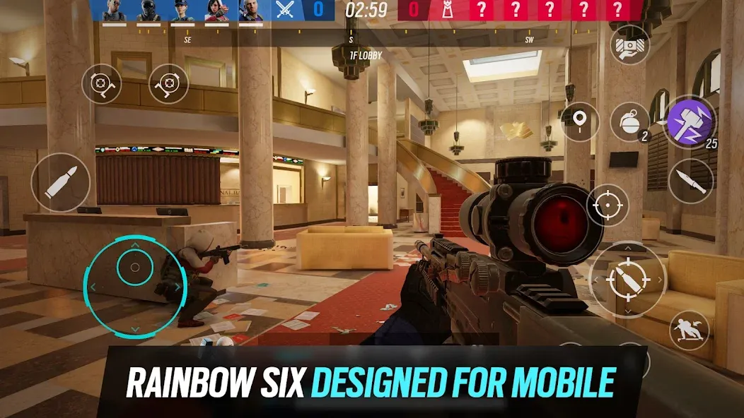 Rainbow Six Mobile на Андроид — Мод Безлимитные ресурсы и открытые агенты — скриншот 1