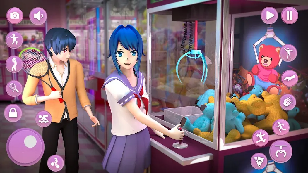 Anime School Girl Simulator 3D MOD APK — Безлимитные деньги и всё открыто — скриншот 4