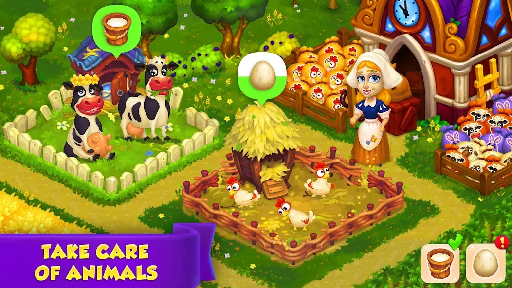 Скачать Royal Farm — Модификация Безлимитные монеты и ресурсы — скриншот 2