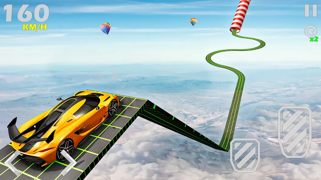 Взломанная Mega Ramp Car Games Car Stunts на Андроид — Безлимитные деньги и все машины — скриншот 4