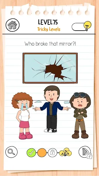 Brain Test 3: Tricky Quests — Мод: Безлимитные подсказки и все уровни — скриншот 5