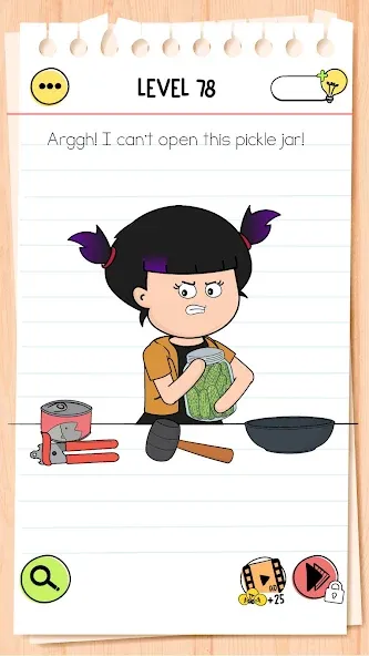 Brain Test 4: Tricky Friends (Мод Безлимитные подсказки и жизни) — скриншот 1
