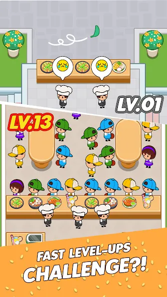 Food Fever: Restaurant Tycoon (Мод Безлимитные деньги и алмазы) — скриншот 1