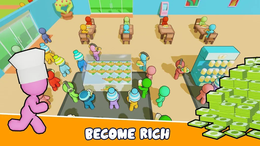 Kitchen Fever: Food Tycoon Mod APK Много денег и алмазов — Скачать на Андроид — скриншот 1