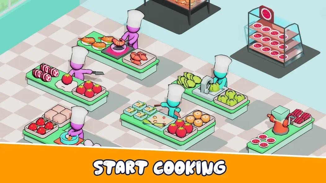 Kitchen Fever: Food Tycoon Mod APK Много денег и алмазов — Скачать на Андроид — скриншот 3
