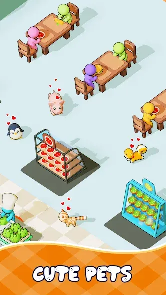 Kitchen Fever: Food Tycoon Mod APK Много денег и алмазов — Скачать на Андроид — скриншот 5