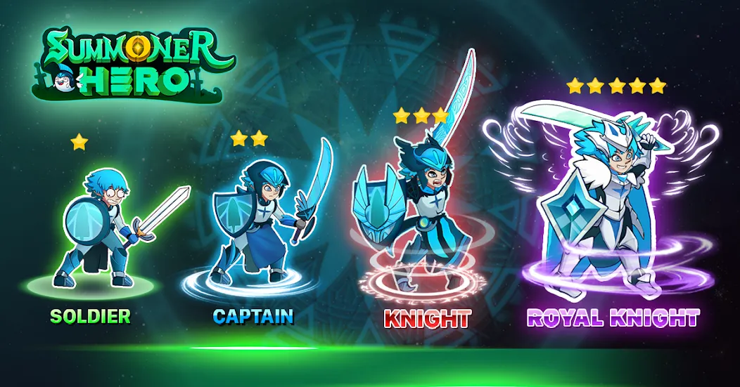 Скачать взлом Summoner Hero: Epic Battle на Андроид — Много денег и все герои открыты — скриншот 1