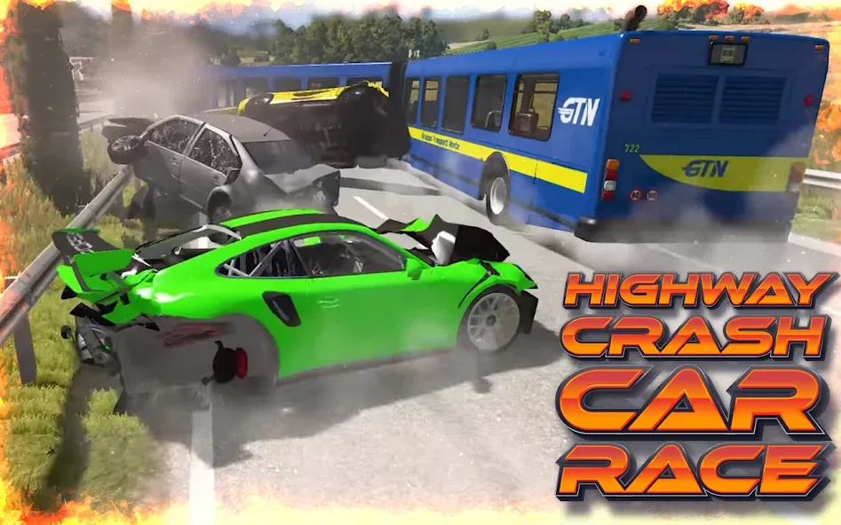 Взлом Highway Crash Car Race — Безлимитные деньги и все машины — скриншот 3