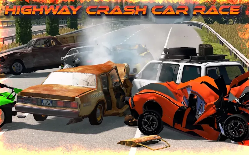 Взлом Highway Crash Car Race — Безлимитные деньги и все машины — скриншот 4