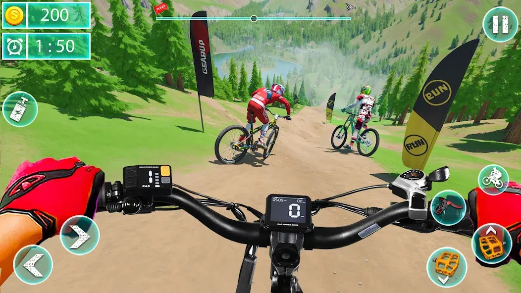 Скачать MTB Downhill: BMX Racer — Модификация Безлимитные деньги и все велосипеды — скриншот 2 Скачать MTB Downhill: BMX Racer — Модификация Безлимитные деньги и все велосипеды — скриншот 2