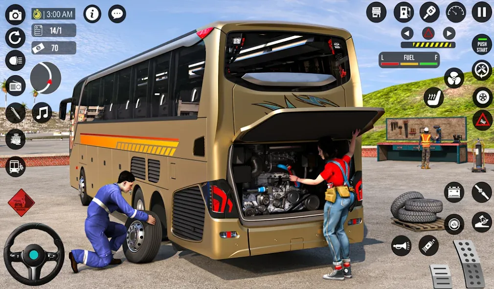 Взломанная Bus Simulator 3D: Bus Games на Андроид — Безлимитные деньги и топливо — скриншот 1