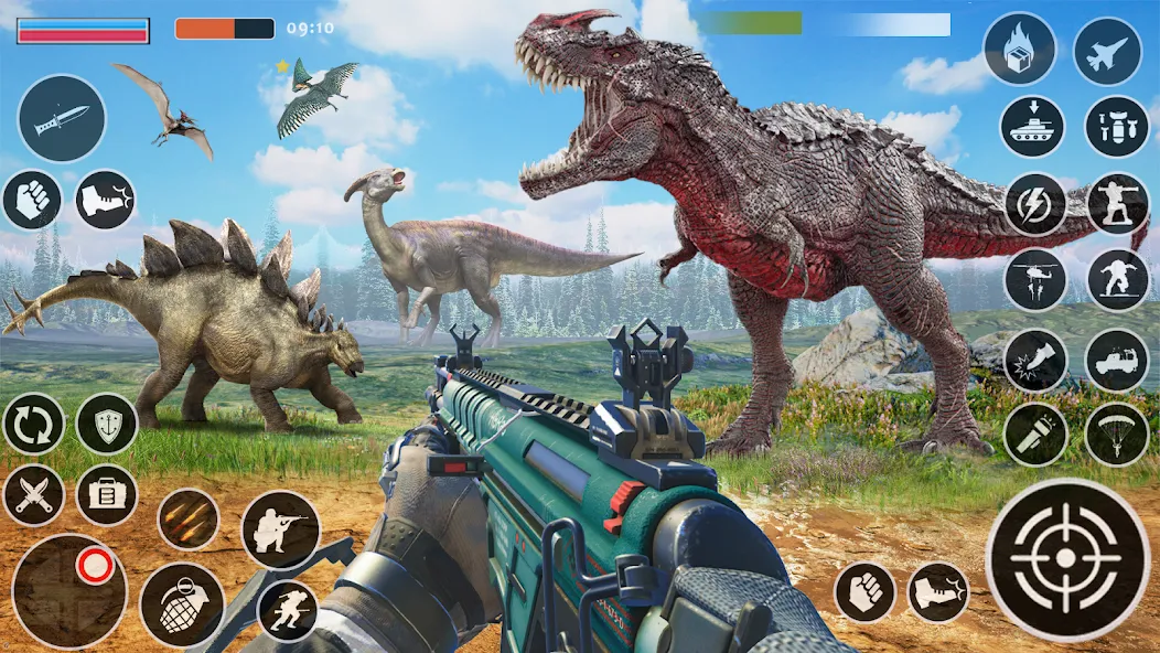 Wild Dino Hunting: Zoo Hunter MOD APK на Android — Безлимитные деньги и всё оружие — скриншот 2