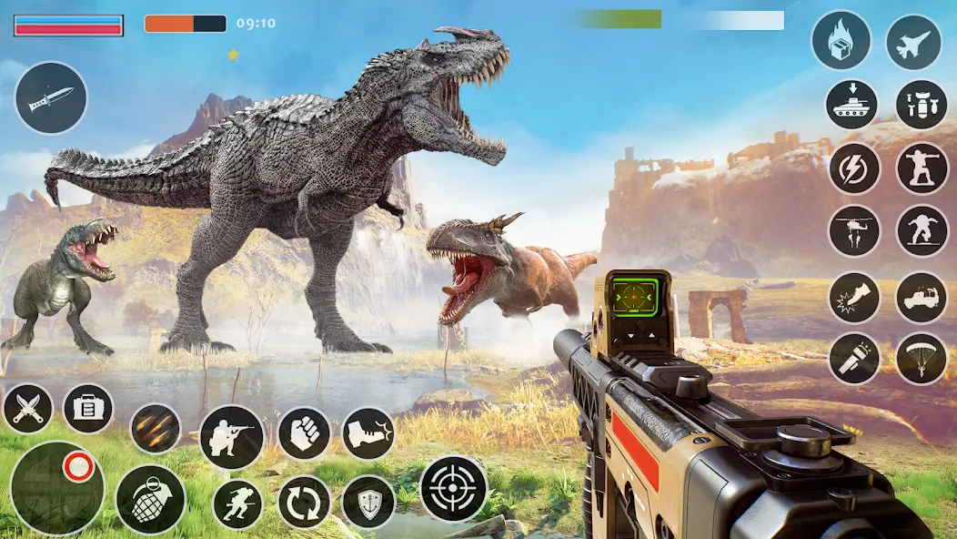 Wild Dino Hunting: Zoo Hunter MOD APK на Android — Безлимитные деньги и всё оружие — скриншот 3