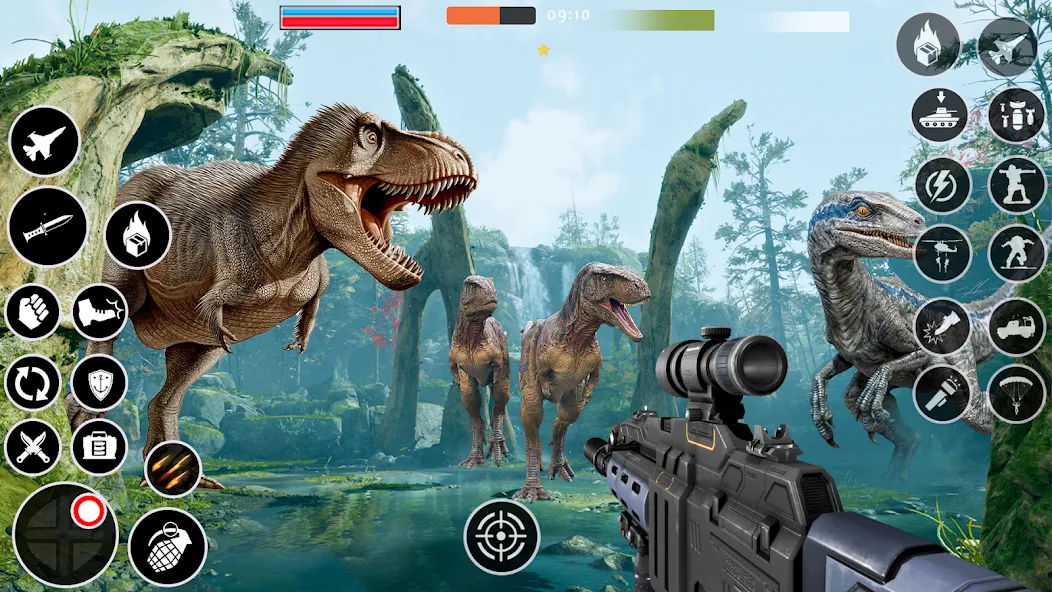 Wild Dino Hunting: Zoo Hunter MOD APK на Android — Безлимитные деньги и всё оружие — скриншот 4