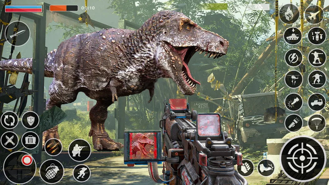 Wild Dino Hunting: Zoo Hunter MOD APK на Android — Безлимитные деньги и всё оружие — скриншот 5