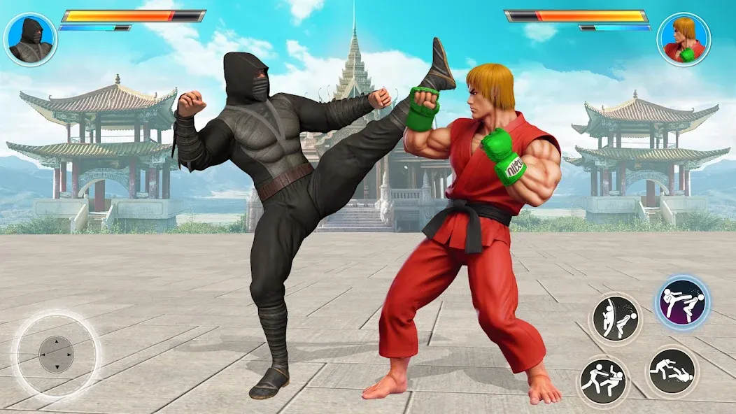 Скачать Kung Fu Heros: Fighting Game на Android — Безлимитные монеты и усиленные герои — скриншот 4