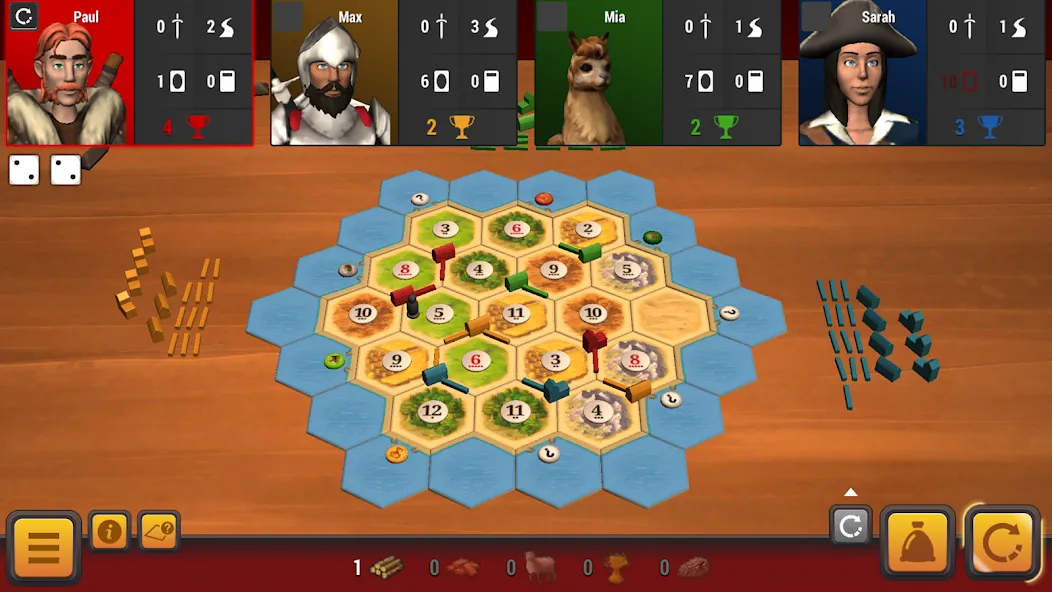 Catan Universe (Мод Безлимитные ресурсы и разблокированы карты) — скриншот 1