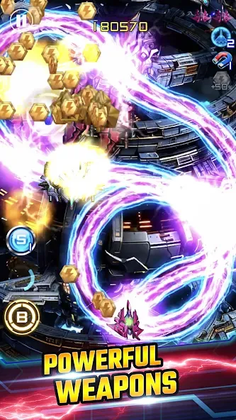 Lightning Fighter 2: Space War (Мод Безлимитные монеты и разблокированы уровни) — скриншот 1 Lightning Fighter 2: Space War (Мод Безлимитные монеты и разблокированы уровни) — скриншот 1