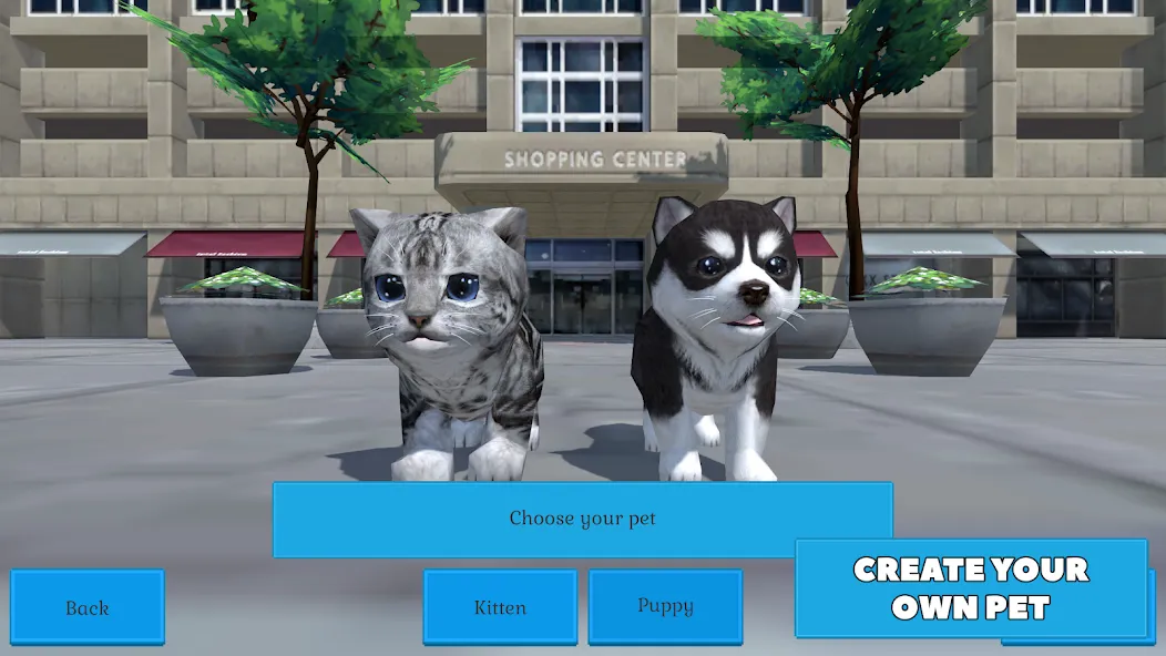 Скачать Cute Pocket Cat And Puppy 3D с модом — Безлимитные монеты и открыты все питомцы — скриншот 1