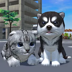 Скачать Cute Pocket Cat And Puppy 3D с модом — Безлимитные монеты и открыты все питомцы