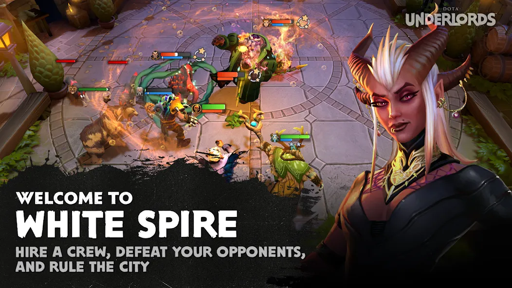 Взлом Dota Underlords — Безлимитные деньги и усиленные герои — скриншот 1