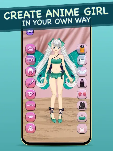 Взлом Anime Dress Up for Adults — Все наряды и аксессуары открыты — скриншот 2