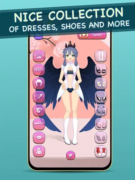 Взлом Anime Dress Up for Adults — Все наряды и аксессуары открыты — скриншот 3