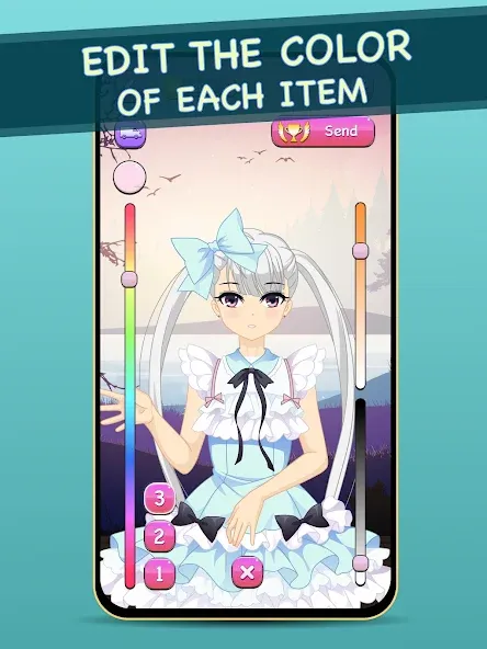 Взлом Anime Dress Up for Adults — Все наряды и аксессуары открыты — скриншот 4