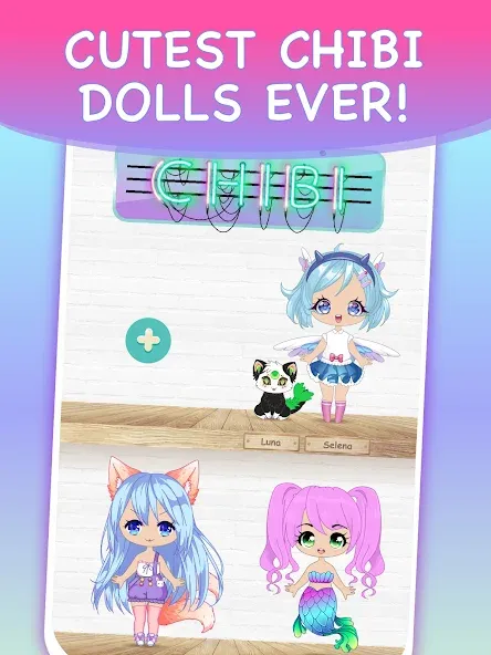 Chibi Dress Up Games for Girls — Разблокированы все наряды и аксессуары — скриншот 1 Chibi Dress Up Games for Girls — Разблокированы все наряды и аксессуары — скриншот 1