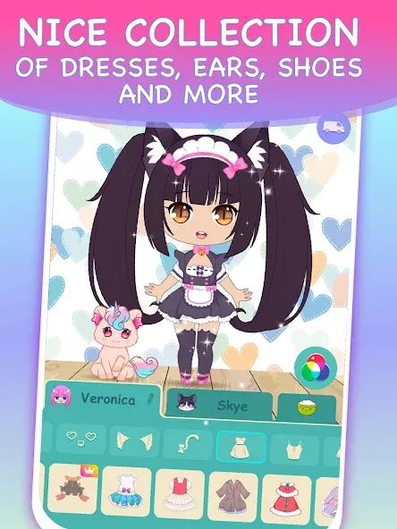 Chibi Dress Up Games for Girls — Разблокированы все наряды и аксессуары — скриншот 3 Chibi Dress Up Games for Girls — Разблокированы все наряды и аксессуары — скриншот 3