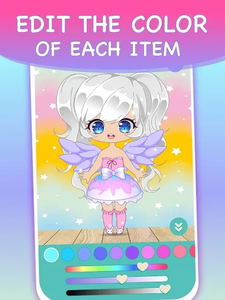 Chibi Dress Up Games for Girls — Разблокированы все наряды и аксессуары — скриншот 4 Chibi Dress Up Games for Girls — Разблокированы все наряды и аксессуары — скриншот 4
