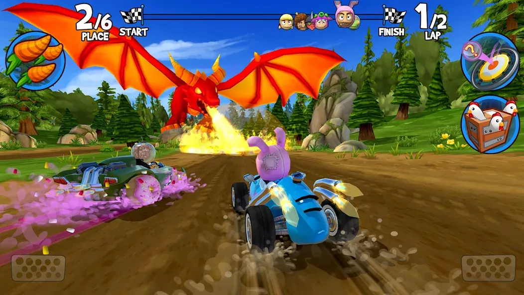 Взломанная Beach Buggy Racing 2 на Андроид — Безлимитные деньги и все машины — скриншот 5 Взломанная Beach Buggy Racing 2 на Андроид — Безлимитные деньги и все машины — скриншот 5