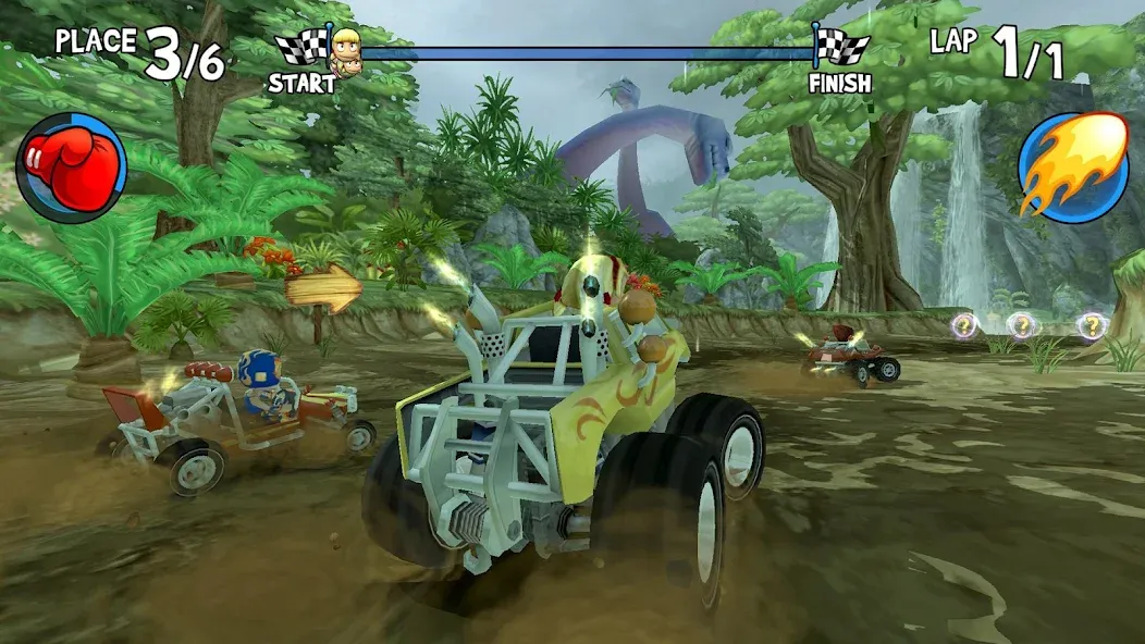 Скачать Beach Buggy Racing — Последняя версия (Безлимитные деньги и открыты все машины) — скриншот 2