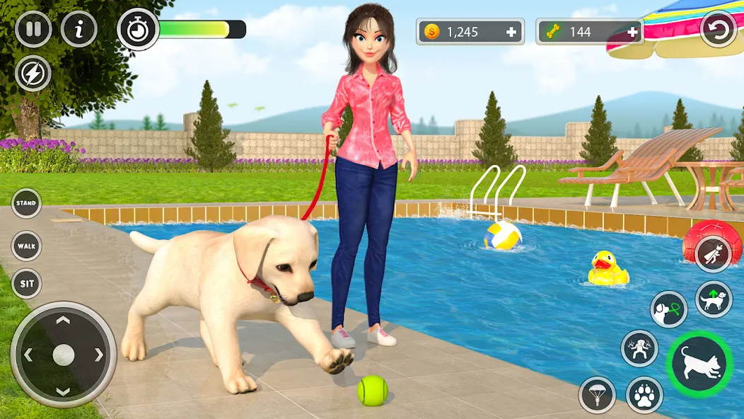 Dog Simulator Pet Dog Games 3D MOD — Безлимитные деньги и питомцы на Андроид — скриншот 2