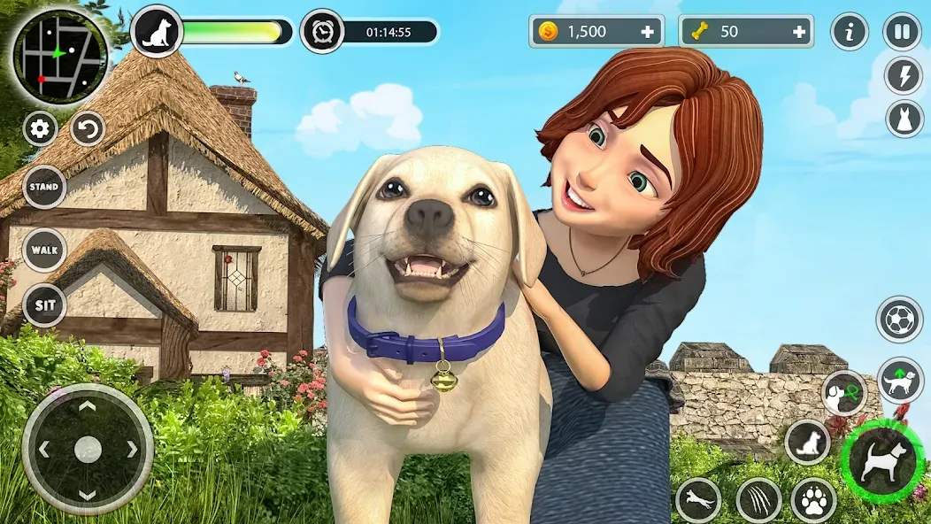 Dog Simulator Pet Dog Games 3D MOD — Безлимитные деньги и питомцы на Андроид — скриншот 3