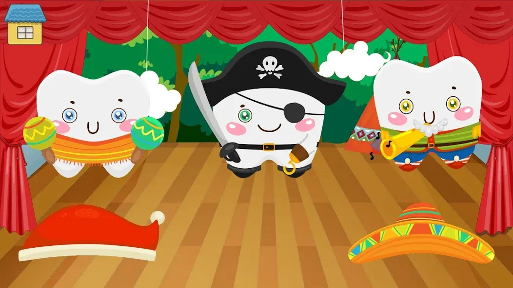 Скачать Funny Teeth kids dentist care! — Безлимитные деньги и все инструменты — скриншот 2