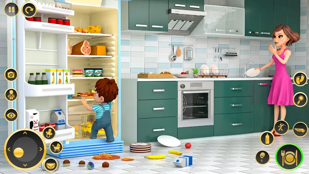 Скачать взлом The Mother Sim Life Mom Games на Андроид — Безлимитные деньги и все уровни открыты — скриншот 1