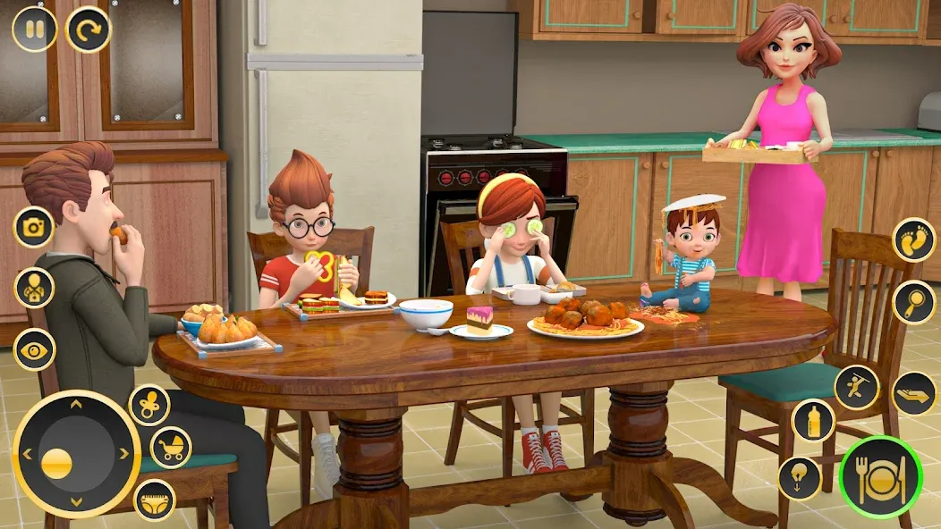 Скачать взлом The Mother Sim Life Mom Games на Андроид — Безлимитные деньги и все уровни открыты — скриншот 3
