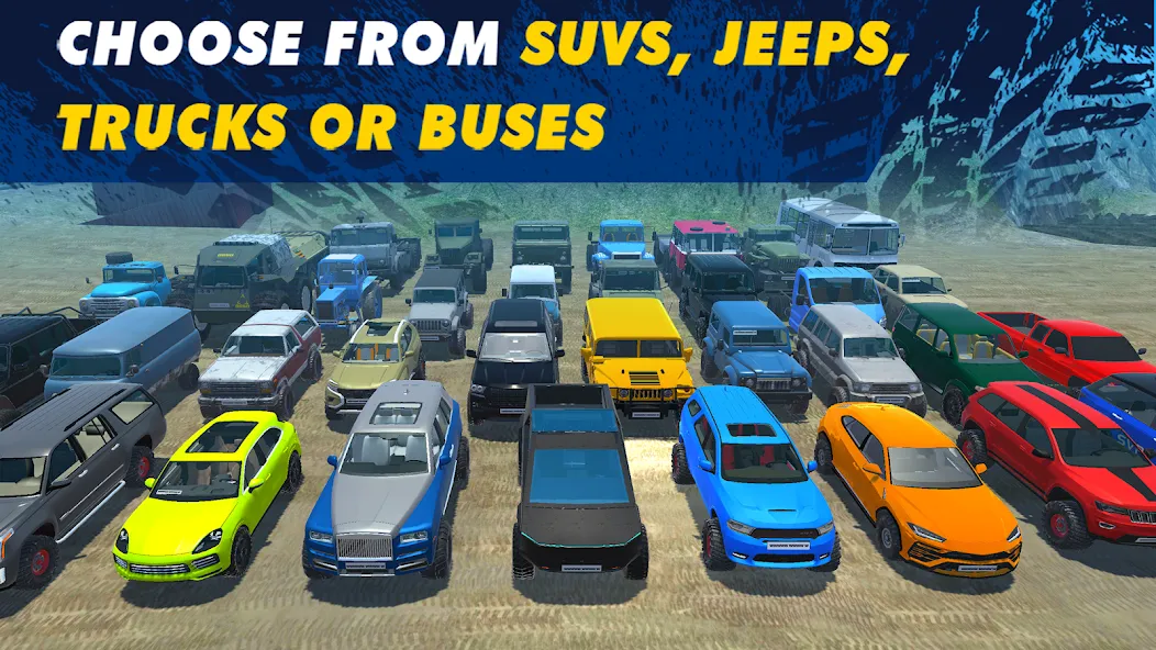 Offroad Simulator Online 4x4 на Андроид — Мод Безлимитные деньги и топливо — скриншот 1