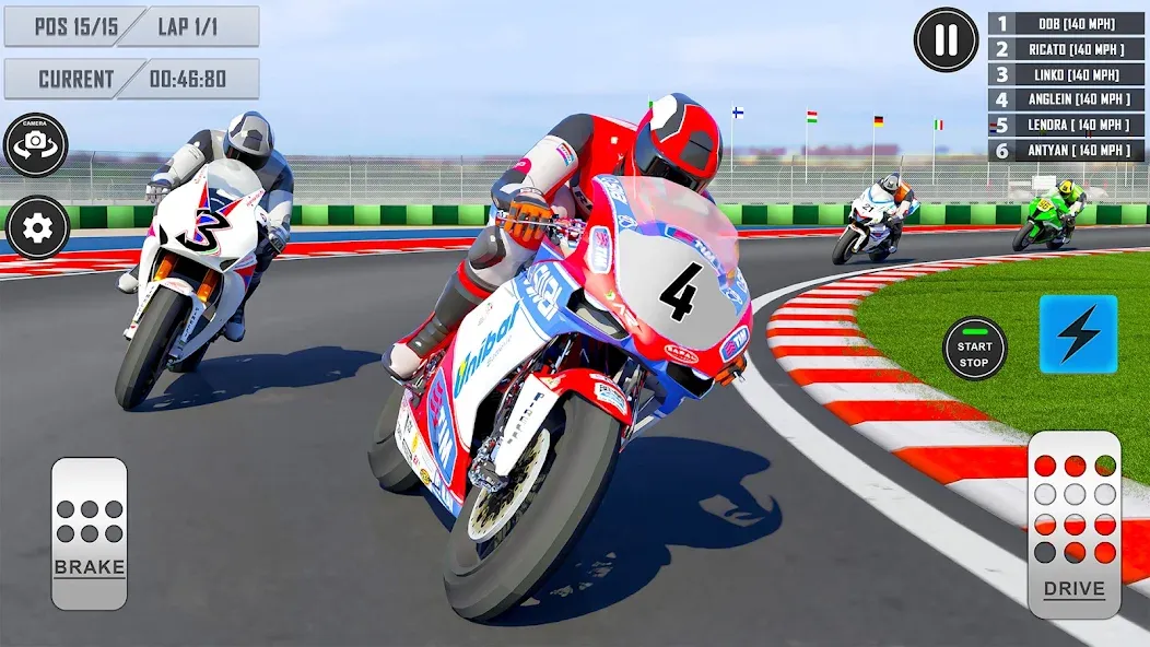 3D Bike Racing Games Offline — Взломанная версия (Без рекламы и всё открыто) — скриншот 1