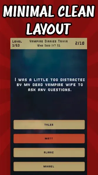 Vampire Diaries Quiz Trivia — Открыты все вопросы и подсказки — скриншот 2