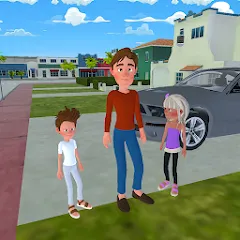 Скачать Super Dad Virtual : Happy Game — Последняя версия (Безлимитные деньги и энергия)