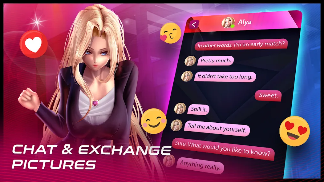 LoveNest - Anime Character Sim MOD — Безлимитная энергия и все персонажи на Андроид — скриншот 3