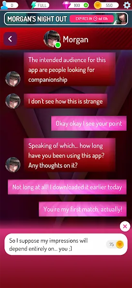 LoveNest - Anime Character Sim MOD — Безлимитная энергия и все персонажи на Андроид — скриншот 4