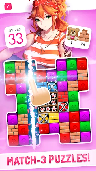 Eroblast: Waifu Dating Sim — Мод: Безлимитные деньги и открыты все уровни — скриншот 3