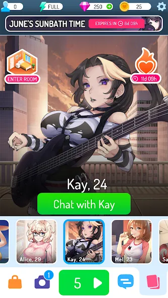 Eroblast: Waifu Dating Sim — Мод: Безлимитные деньги и открыты все уровни — скриншот 4