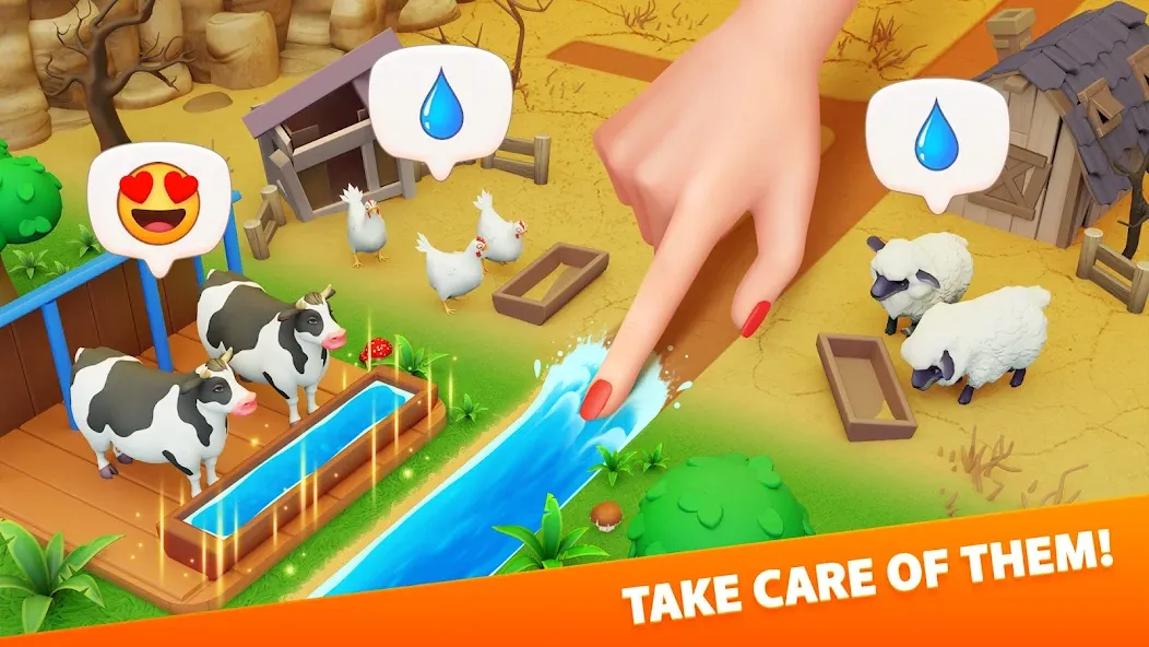 Скачать взлом Klondike Adventures: Farm Game на Андроид — Безлимитные монеты и энергия — скриншот 1
